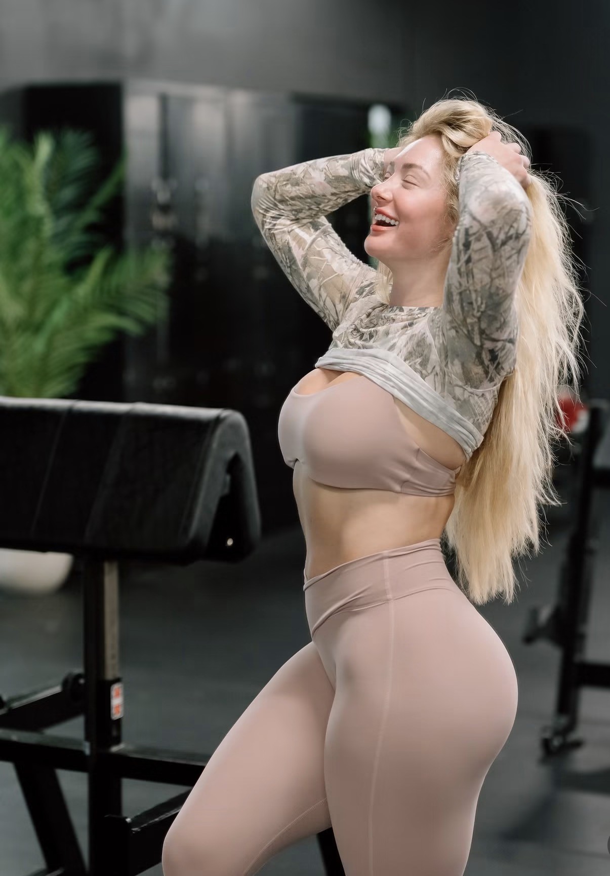 Miranda Cohen laughing in the gym